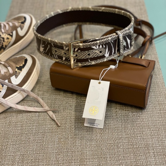 Tory Burch Women's Square Buckle Mixed Belt -  XS - Picture 11 of 12